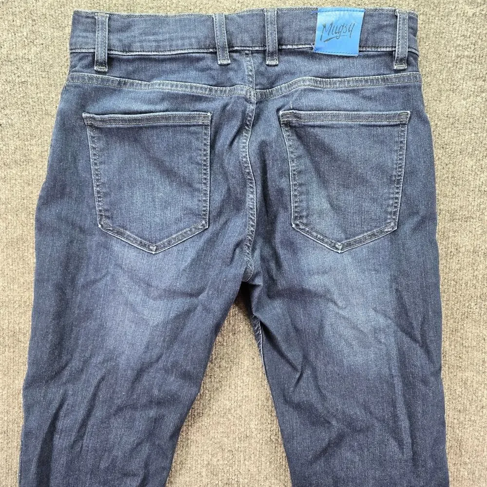 Mugsy Fultons Jeans Mens 32x30 (31x30) Blue Dark Wash Stretch Denim Slim Fit